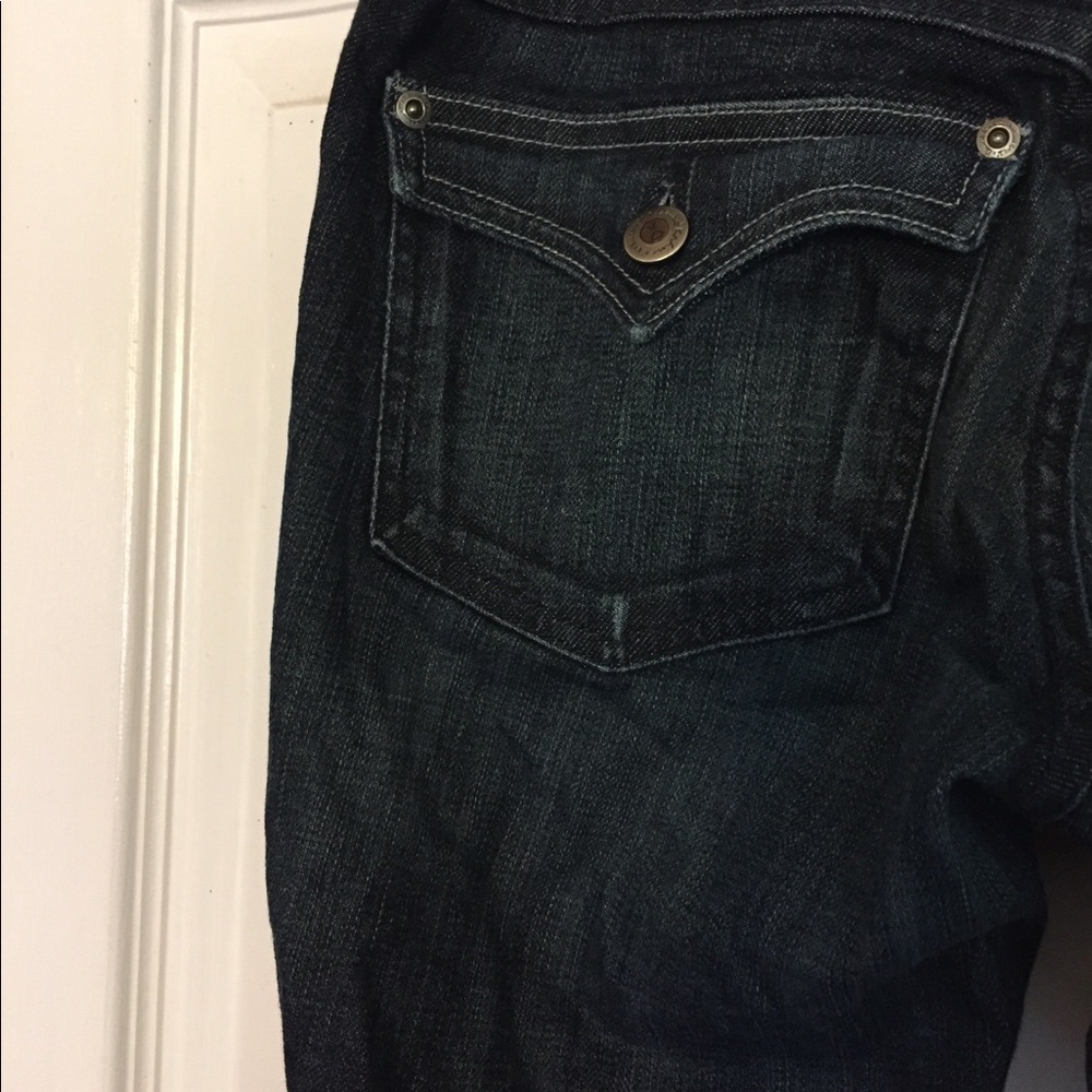 David Kahn jeans, cute flap pockets, flattering!